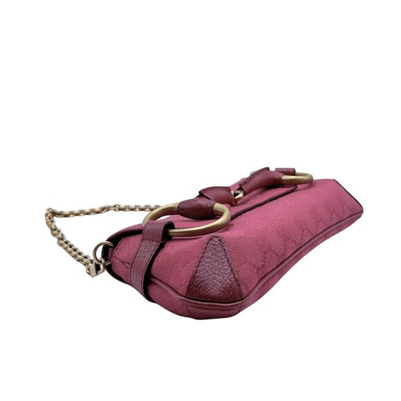 Vintage Gucci Tom Ford Era Horsebit Shoulder Bag & Clutch in Rare Pink - Picture 4 of 11